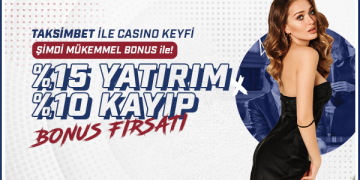 Taksimbet 15% Çevrimsiz Casino Yatırım + 10% Kayıp Bonusu taksimbet-casino-yatirim-kayip-bonusu